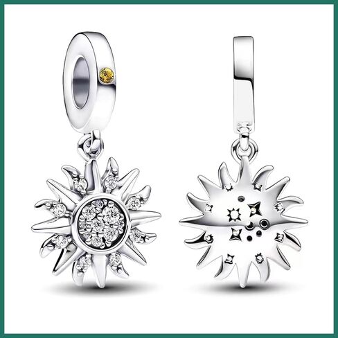 925 Sterling Silver Charm, Sun, Moon and Star Series Pendant Charms Fit Pandora Bracelets DIY Jewelry Gift for Women in Saudi Arabia