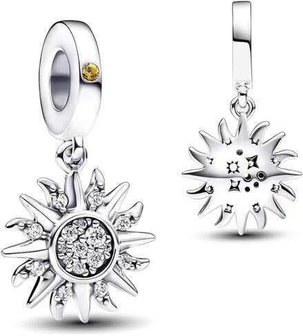 925 Sterling Silver Charm, Sun, Moon and Star Series Pendant Charms Fit Pandora Bracelets DIY Jewelry Gift for Women in Saudi Arabia