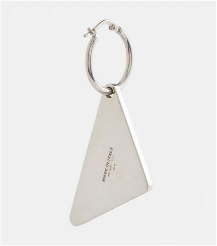 Silver Earrings for Women - Letter Earrings with Triangular Black Enamel Drop - Trendy Silver Hoop Earrings for Women Fashion Jewelry in Saudi Arabia