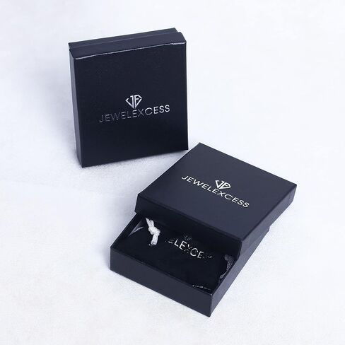 JEWELEXCESS 1/4 Carat Black & White Diamond Cluster Stud Earrings – Sterling Silver (.925)| Hypoallergenic Studs for Women - Round Cut Set with Push Backs in Saudi Arabia