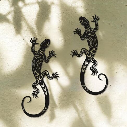 2 PCS Outdoor Wall Art Metal Sculpture Elegant Patio Wall Decor Outdoor Southwestern Style Decor for Garden, Patio or Home in Kuwait