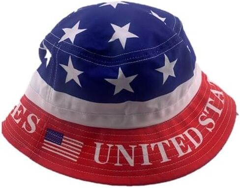 United States Bucket Hat in Red, White and Blue in Saudi Arabia