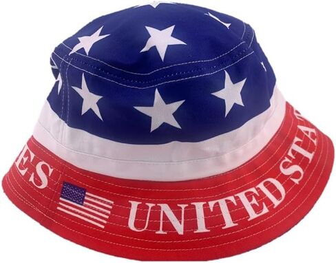 United States Bucket Hat in Red, White and Blue in Saudi Arabia