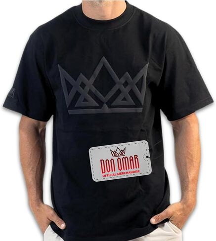 Don Omar Shirt Crown, Unisex, Double-Sided, Mens Shirts, Shirts for Men, Short Sleeve, Gift for Fans Official Merch Tour 2024 in Kuwait
