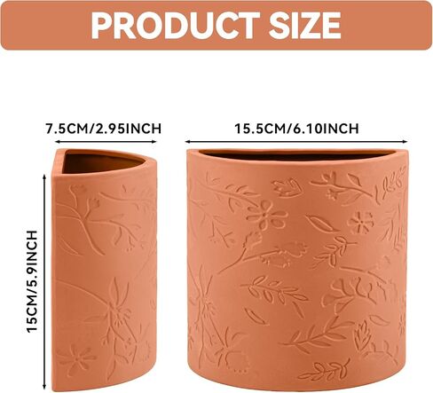 Terracotta Flower Vase for Home Decor, Decorative Vase for Dining Table Decor Fireplace Living Room Bathroom in Saudi Arabia