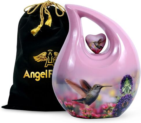 Teardrop Cremation Urn for Human Ashes Adult Metal Memorial Urn, Holds Ashes Up to 200 Cu in, Urns for Men & Women (Jade Green) in Saudi Arabia