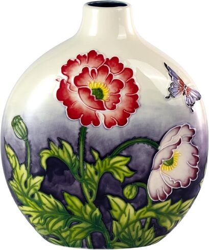 KAMMAK Colored Ceramic Vase, Beautiful Hand-Painted Decorative Vase, Modern Art Porcelain Vase for Flower Mantle Dining Table Centerpiece, Entryway Living Room Wedding Decoration（YZF37） in Saudi Arabia