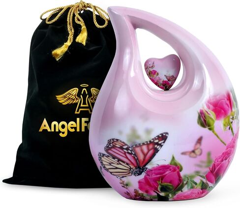Teardrop Cremation Urn for Human Ashes Adult Metal Memorial Urn, Holds Ashes Up to 200 Cu in, Urns for Men & Women (Jade Green) in Saudi Arabia