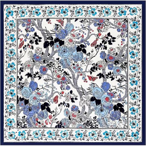 Extra-Large Square Scarf 51" Fashion Scarves Shwal Scarf Headscarf Hair Wrapping Scarfs Neck Scarves for Women B04 in Saudi Arabia