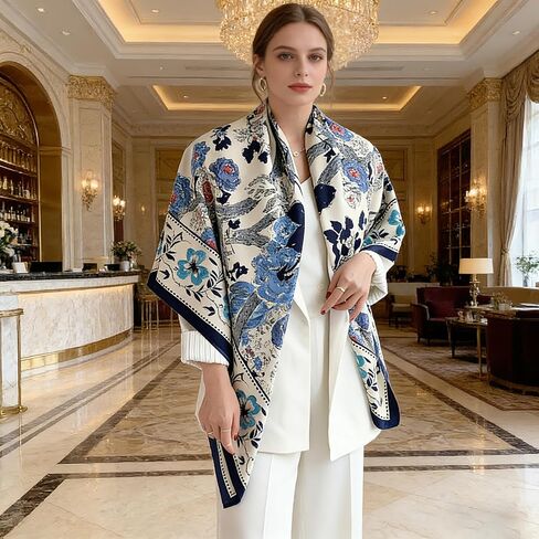 Extra-Large Square Scarf 51" Fashion Scarves Shwal Scarf Headscarf Hair Wrapping Scarfs Neck Scarves for Women B04 in Saudi Arabia