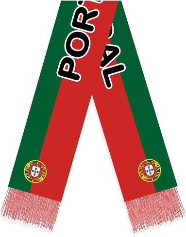 Portugal Flag Scarf, 5FT Long Portuguese Velvet Shawl,150×18cm Decor For Sport Parade Graduation Banner in Saudi Arabia