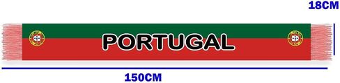 Portugal Flag Scarf, 5FT Long Portuguese Velvet Shawl,150×18cm Decor For Sport Parade Graduation Banner in Saudi Arabia