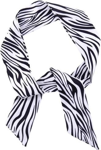 Zebra Print Hair Neck Scarf for Women Neckscarf Scarves Thin Scarf for Hairband Waistband Handbag Bag Handle Accessoy in Saudi Arabia