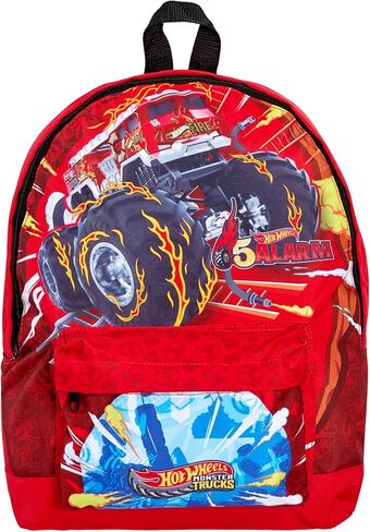 حقيبة ظهر Hot Wheels Monster Trucks + حقيبة غداء + حقيبة أقلام للأولاد مكونة من 3 قطع in Kuwait