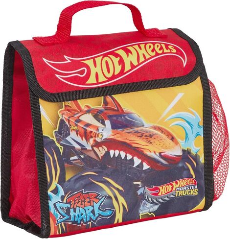 حقيبة ظهر Hot Wheels Monster Trucks + حقيبة غداء + حقيبة أقلام للأولاد مكونة من 3 قطع in Kuwait
