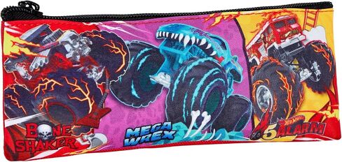 حقيبة ظهر Hot Wheels Monster Trucks + حقيبة غداء + حقيبة أقلام للأولاد مكونة من 3 قطع in Kuwait