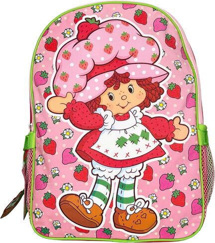 Fast Forward Strawberry Shortcake 16 Inch Backpack with Lunch Bag, Pink Character Design with Strawberry Theme in Kuwait