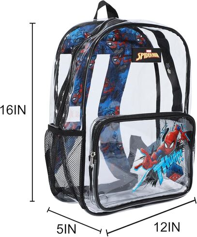 Bioworld Spider-Man Classic Kids' Clear PVC 16" Backpack in Kuwait