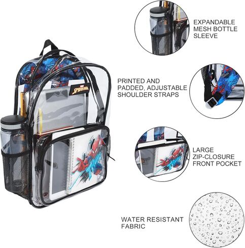 Bioworld Spider-Man Classic Kids' Clear PVC 16" Backpack in Kuwait