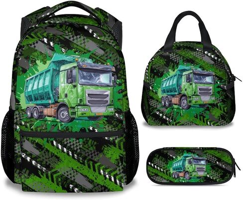 Mercuryelf Backpack and Lunch Box - Cool Motorcycle Backpacks with Lunch Bag for Kids Boys - 17 Inch 3 in 1 Bookbag Set for School, Travel in Saudi Arabia