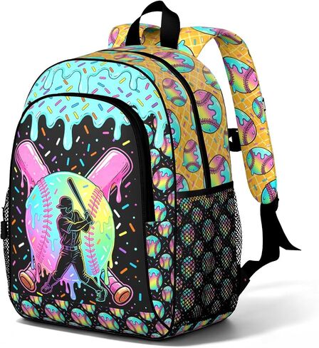 Kids Backpack for Boys Bass Fish Lightweight Bookbag Front Pocket with Adjustable Buckled Chest Straps Backpacks for School Sports Gym in Saudi Arabia