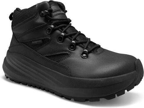 Men's Orthopedic Wide Toe Box Tactical Boots: Comfortable Plantar Fasciitis Arch Support Leather Military Combat Boots, Long Standing Outdoor Hiking Non Slip Flat Feet Work Boots for Foot & heel Pain in Kuwait