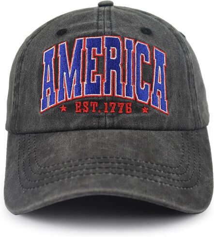 America EST 1776 Hat for Men Women, Adjustable Cotton Embroidered USA Patriotic Baseball Cap in Saudi Arabia