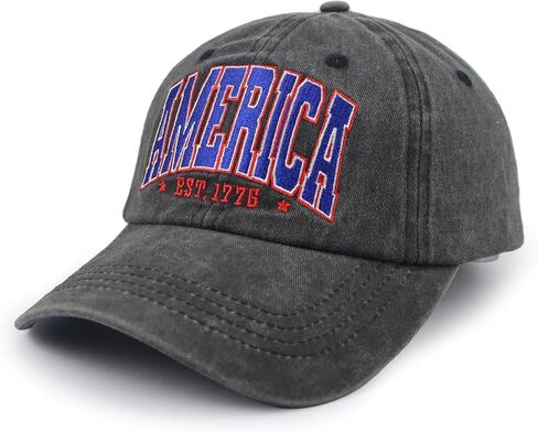 America EST 1776 Hat for Men Women, Adjustable Cotton Embroidered USA Patriotic Baseball Cap in Saudi Arabia