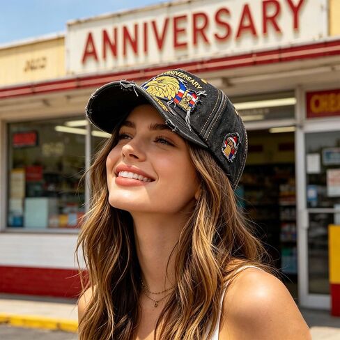 USA 250th Anniversary Hat 1776-2026 - Premium Embroidered Eagle & Flag Patriotic Baseball Cap, Vintage Distressed Veteran Gift for Men & Women Black in Saudi Arabia