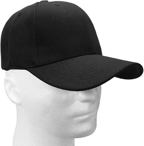 Luis Leather 100% Cotton Stylish Unisex Baseball Cap for Outdoor Workout and Activities - Adjustable Casual Cap for Daily Wear (Black) in Saudi Arabia