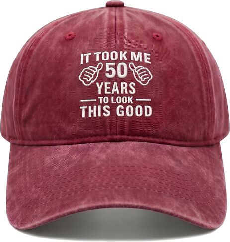 50th Birthday Gifts for Him Her, 50 Year Old Birthday Decorations Ideas, Cotton Vintage Baseball Caps for Men Women in Saudi Arabia