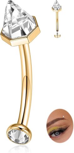GAGABODY G23 حلقات الحاجب التيتانيوم 16G منحني الحديد الشفاه الدائري البطن الدائري العمودي Labret مجوهرات مخروطي تشيكوسلوفاكيا الزنمة اللولب Daith القرط البطن ثقب الرخ أقراط للنساء in Kuwait