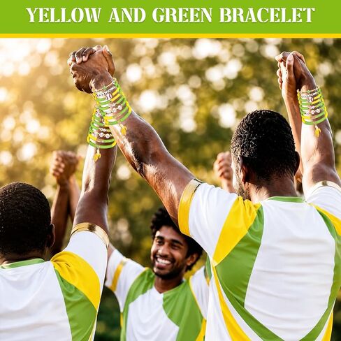 Baseball Clay Beaded Stretch Bracelets, Game Day Friendship Hypoallergenic Baseball Sport Fan Bracelet for for Sports Game Team Coach Mom Women Men Jewelry Accessories Gifts, Yellow and Green in Saudi Arabia
