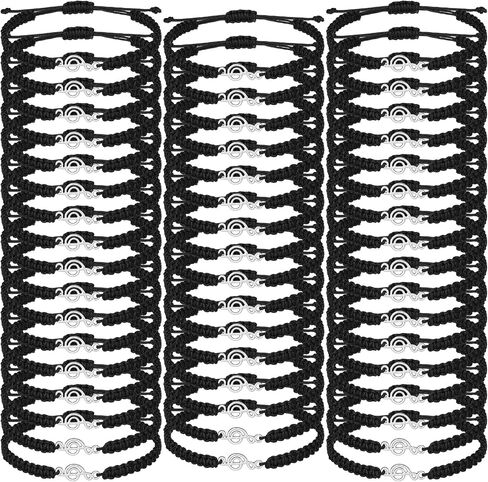 Tondiamo Music Note Bracelets Musical Gifts Black Braid Rope Charm for Recital Marching Band Piano Party Choir Accessories in Kuwait
