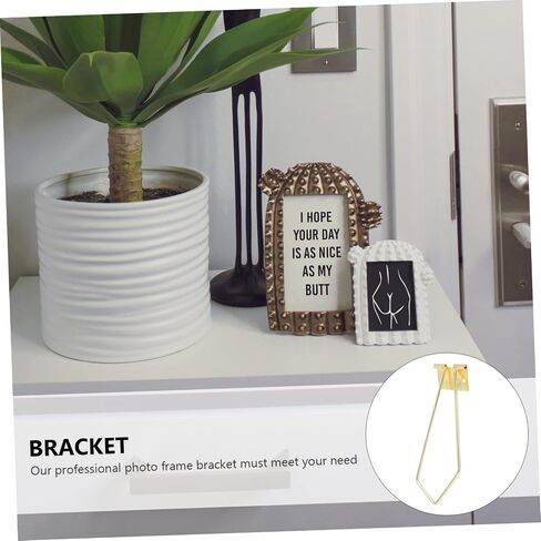 4pcs Iron Photo Frame Bracket Gold Finish Lightweight Picture Frame Holding Rack for Framed Photos Display in Kuwait