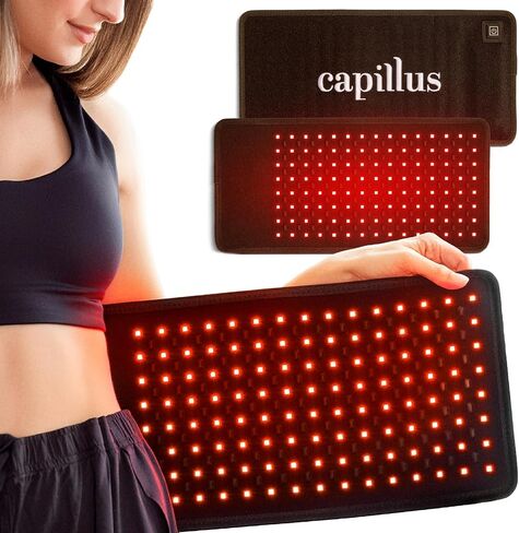 Capillus Body Red Light Therapy Wrap - 2 in 1 LED Cordless Red Light Therapy Belt - Wearable 630nm & 850nm Infrared Red Light Therapy for Back, Waist, Knee, Legs, Shoulder Pain in Saudi Arabia