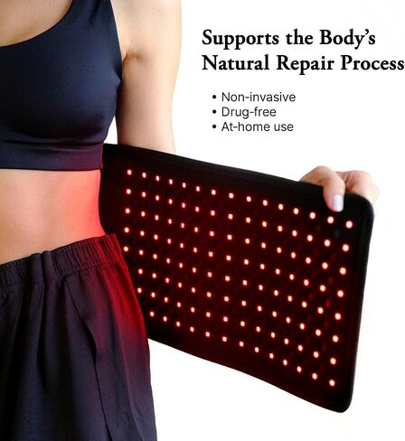 Capillus Body Red Light Therapy Wrap - 2 in 1 LED Cordless Red Light Therapy Belt - Wearable 630nm & 850nm Infrared Red Light Therapy for Back, Waist, Knee, Legs, Shoulder Pain in Saudi Arabia