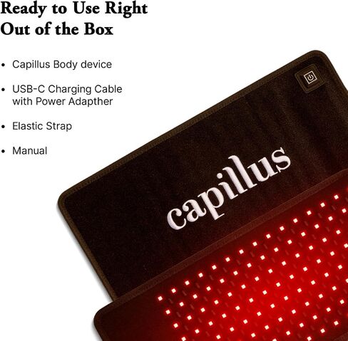 Capillus Body Red Light Therapy Wrap - 2 in 1 LED Cordless Red Light Therapy Belt - Wearable 630nm & 850nm Infrared Red Light Therapy for Back, Waist, Knee, Legs, Shoulder Pain in Saudi Arabia