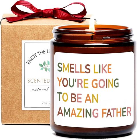 Fathers Day Candle for Dad - New Father Gift, Dad to Be, Pregnancy Gifts for First Time NewDad - Gender Reveal Gifts for Parents to Be, 7oz in Saudi Arabia