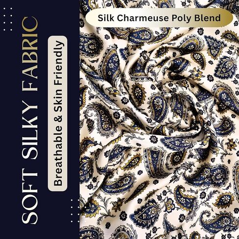 Wild Rag Pure Silk Scarf 36 inch Western Cowboy Bandana Square Silky Wild Rags,Sage Green,Cream & Navy Paisley Scarves for Men & Women in Saudi Arabia