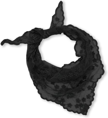 Lace Bandanas for Women, Floral Pattern Triangle Scarf Fashion Head Scarf for Women for Wedding Church Daily in Kuwait