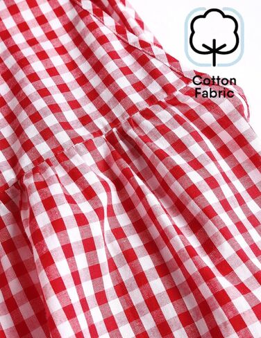 GAMISS Summer 2025 Gingham Romper Casual Cotton Womens Jumpsuit with Cute Tie Straps Sleeveless Loose Y2K Overalls Shorts Red M in Saudi Arabia