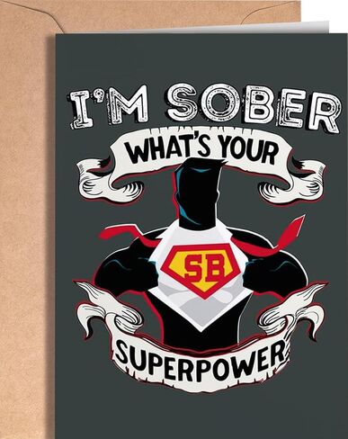 Funny Sober Card, Sobriety Card, Sober Anniversary Card, Happy Soberversary Card for Men or Women, Addiction Recovery Card, AA Card - Say congratulations and encouragement - Fun, Cute Sober Dill Card in Kuwait