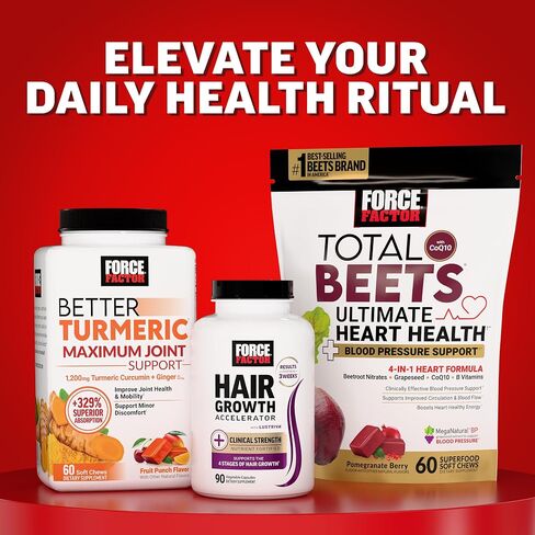 Force Factor Fruits & Veggies Supplement for Adults, Superfood Antioxidant Formula, 50+ Fruits & Veggies to Support Blood Flow, Circulation & Energy, No Added Fillers, Mixed Berry, 60 Soft Chews in Kuwait