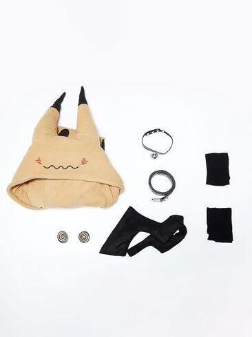 Mobbunny Women Anime Derivative Pajama Dress Kawaii Hooded Hat Homewear Sleepwear Cosplay Costume with Belt and Tail in Kuwait