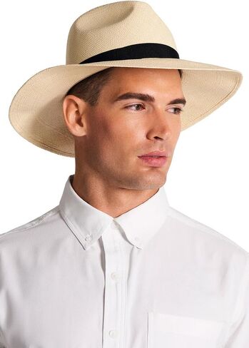 Men's Wide Brim Panama Hat - UPF 50+ Sun Protection - Cuenca in Kuwait
