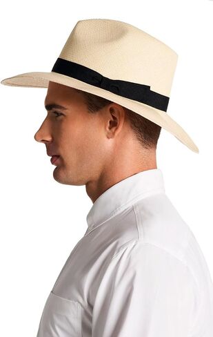 Men's Wide Brim Panama Hat - UPF 50+ Sun Protection - Cuenca in Kuwait