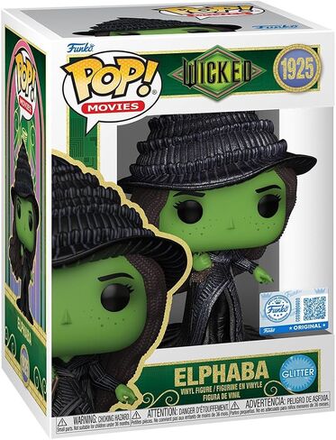Funko Pop! Movies: Wicked Pt. 2 - Elphaba - Glitter - Amazon Exclusive - Collectable Vinyl Figure - Gift Idea - Official Merchandise - Toys for Kids & Adults - Movies Fans - Figure for Collectors in Kuwait