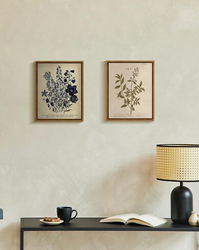 VIYYIEA Framed Boho Wall Art with Holder Minimalist Botanical Print Canvas Wall Art Pictures for Rustic Vintage Farmhouse Home Kitchen Wall Decor 8x10in, Privet in Saudi Arabia