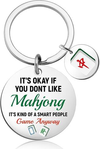Mahjong Gifts Mahjong Gifts for Women Men Mahjong Accessories Funny Gifts for Mah Jong Players Mah Jong Lovers Keychain Accessories Ideas Mah Jongg Accessories Birthday Party Retirement Presents in Saudi Arabia